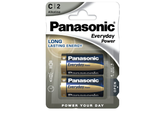 PANASONIC - 2 Piles LR14 C Pro Power - Lot de 2 piles C LR14