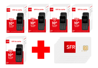 Carte SIM SFR - SIM - Téléphonie prépayée - Téléphonie