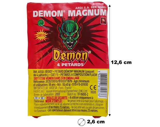 Paquet de 6 pétard Demon King Size