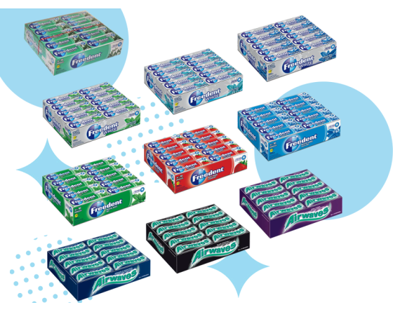 FREEDENT White Box Chewing-gum menthe forte sans sucres boîte 60